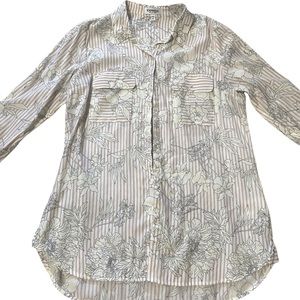 Express Women’s Floral Print Button-down Shirt [M]